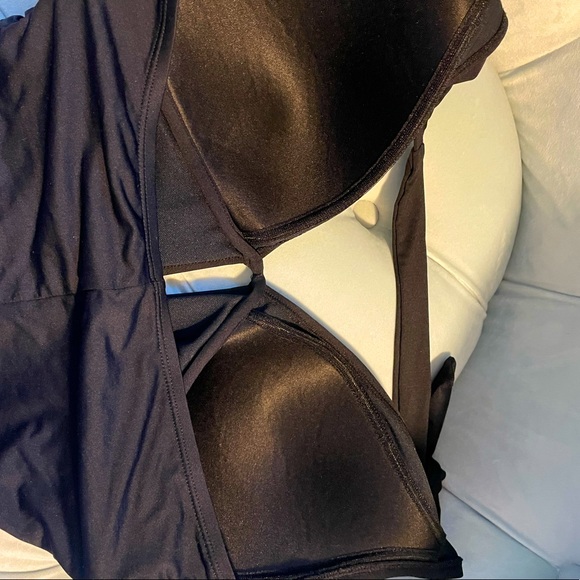 One piece black rushed bathing suit - Picture 4 of 10